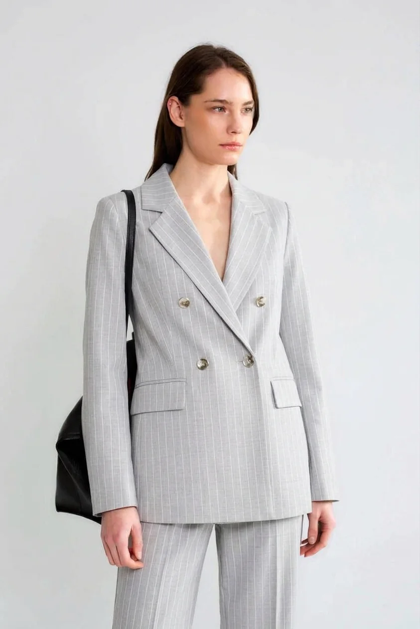 BLAZER GRİ SET ÜST
