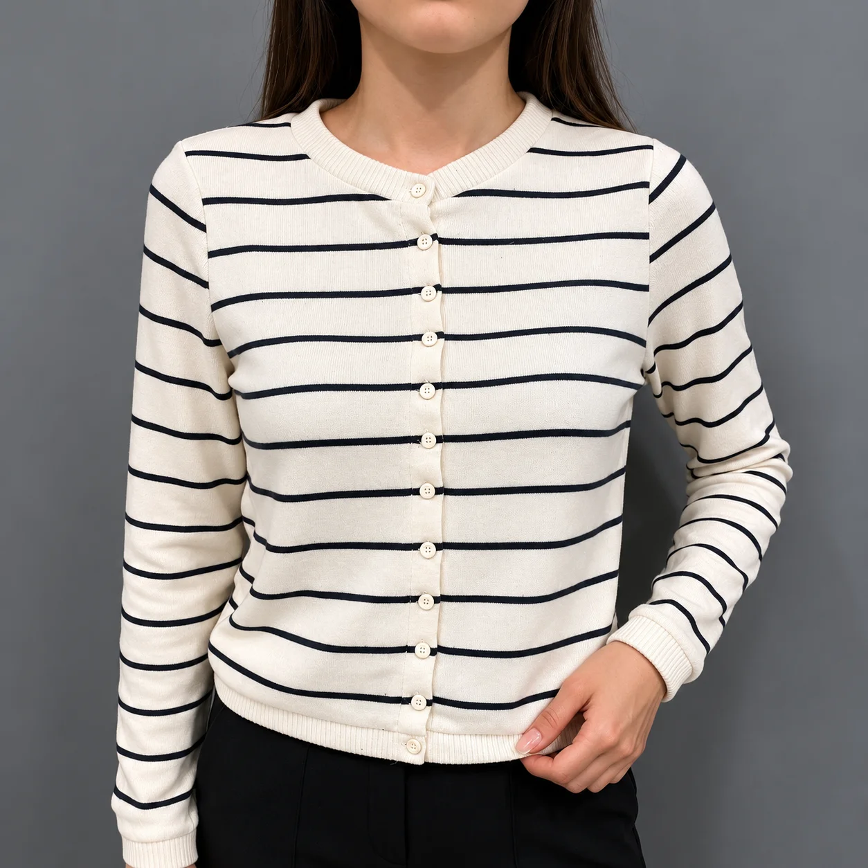 ÇİZGİLİ BEJ HIRKA